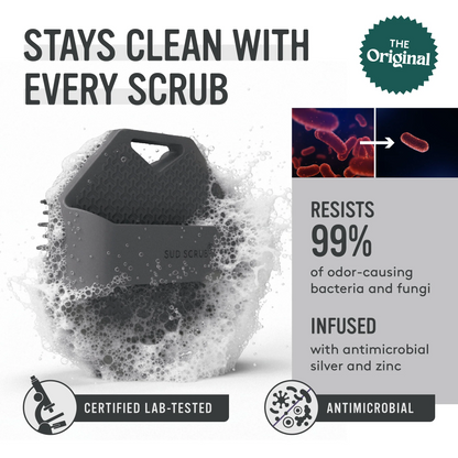 Sud Scrub® Antimicrobial Silicone Body Scrubber