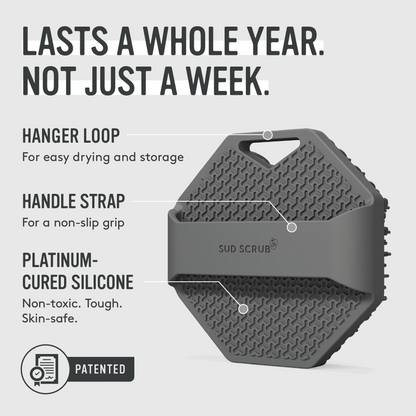Sud Scrub® Antimicrobial Silicone Body Scrubber